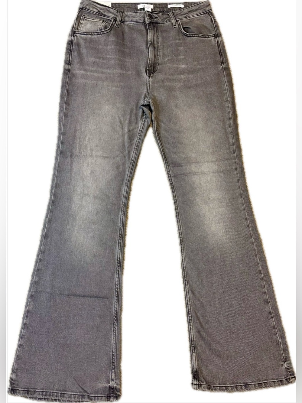 ✨Women’s Forever 21 Gray High Rise Flare Jeans Long/Tall Slim Fit Size 31